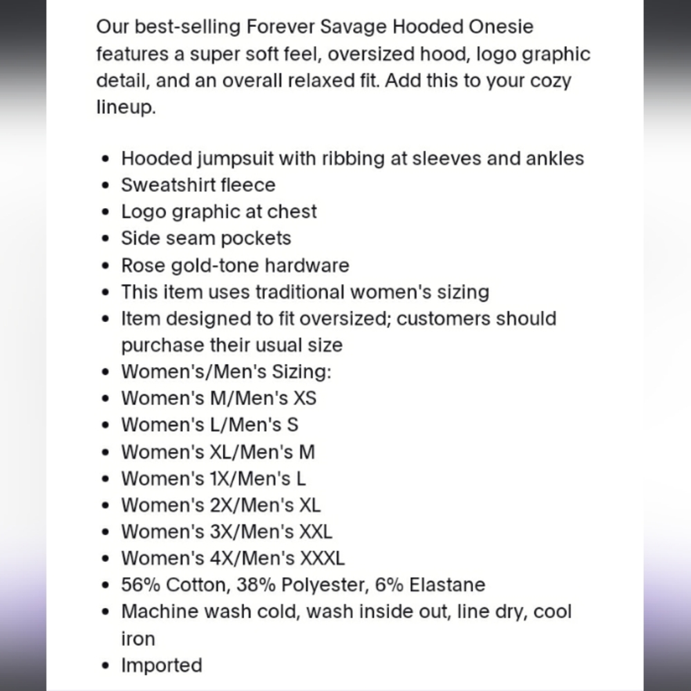 Savage X Fenty hooded onsie - Picture 8 of 8